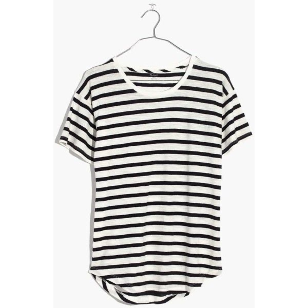 Black and white striped top